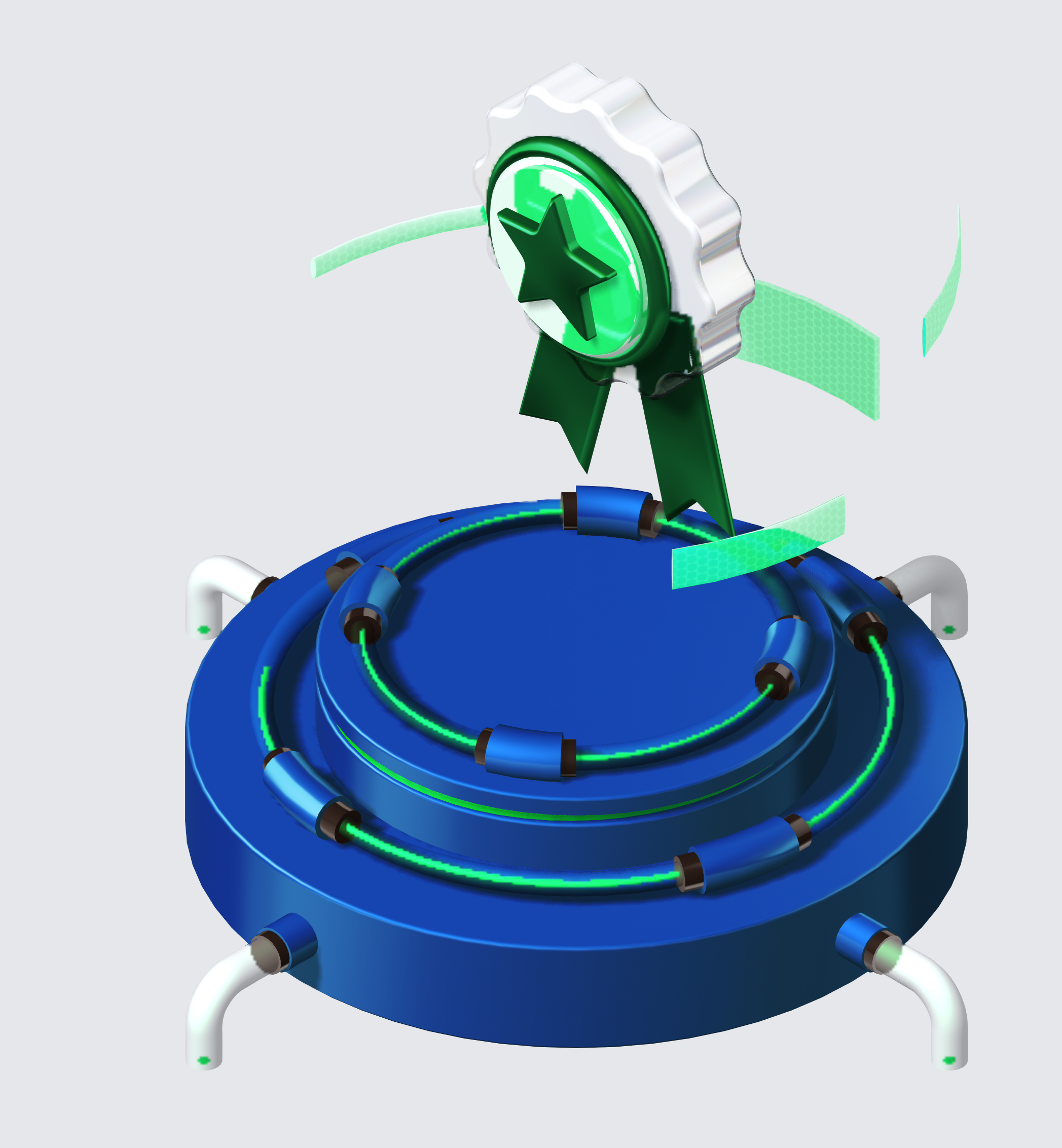 Image of a Certificate Badge hovering.